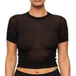 Skims Mesh Short Sleeve Top